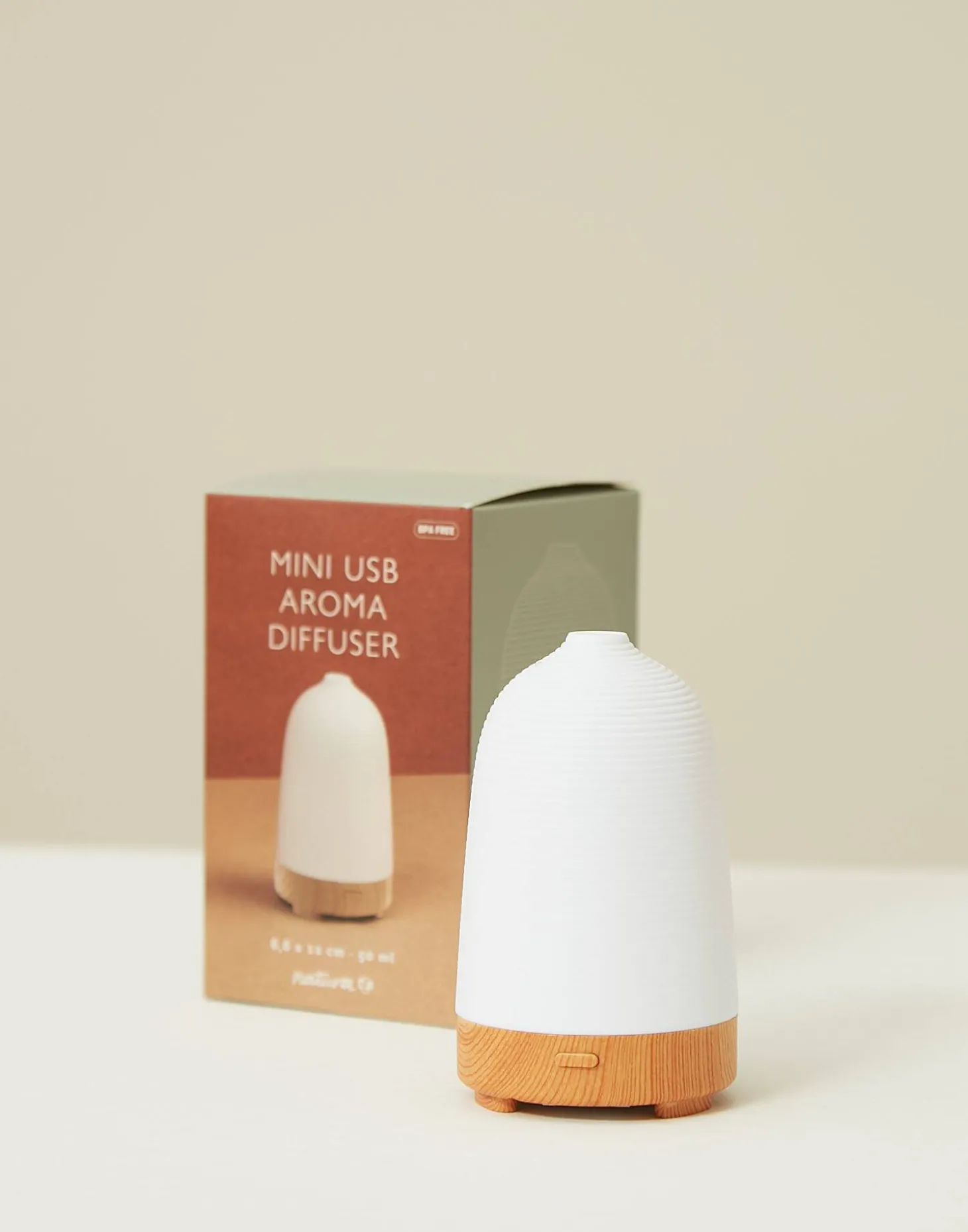 Difusor Aroma Base Color Madera Usb