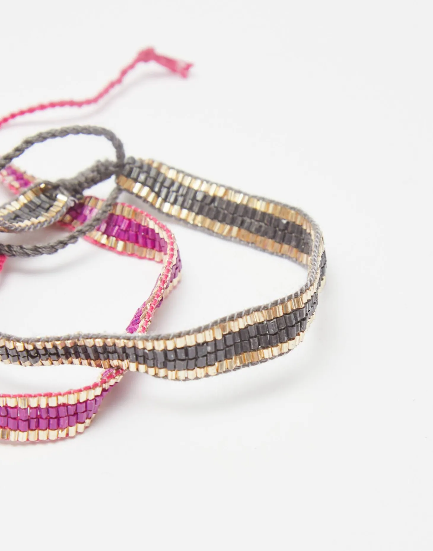 Pack 2 Pulseras Ribete Dorado