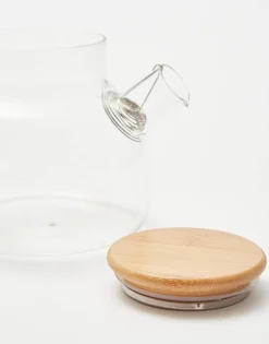 Tetera Cristal Tapa Bambú