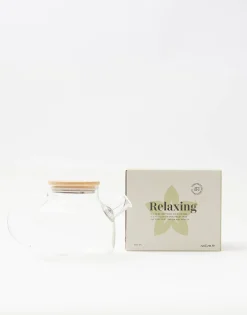 Tetera Cristal Tapa Bambú